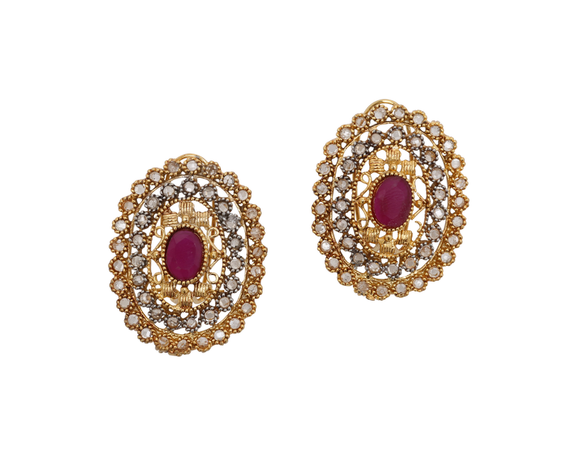 Simi Polki Studs - The Pink Bazaar