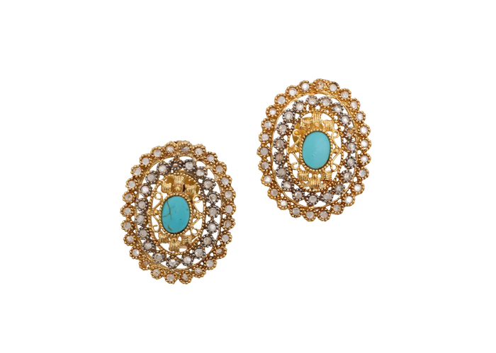 Simi Polki Studs - The Pink Bazaar