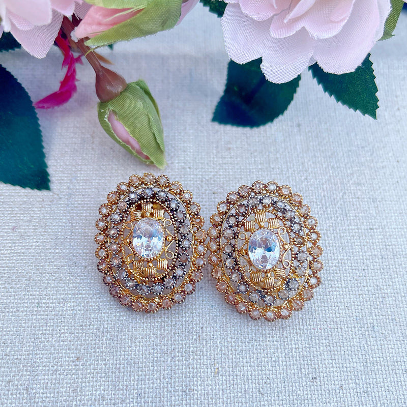 Simi Polki Studs - The Pink Bazaar