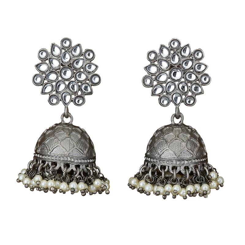 Kala Jhumka Earrings - The Pink Bazaar