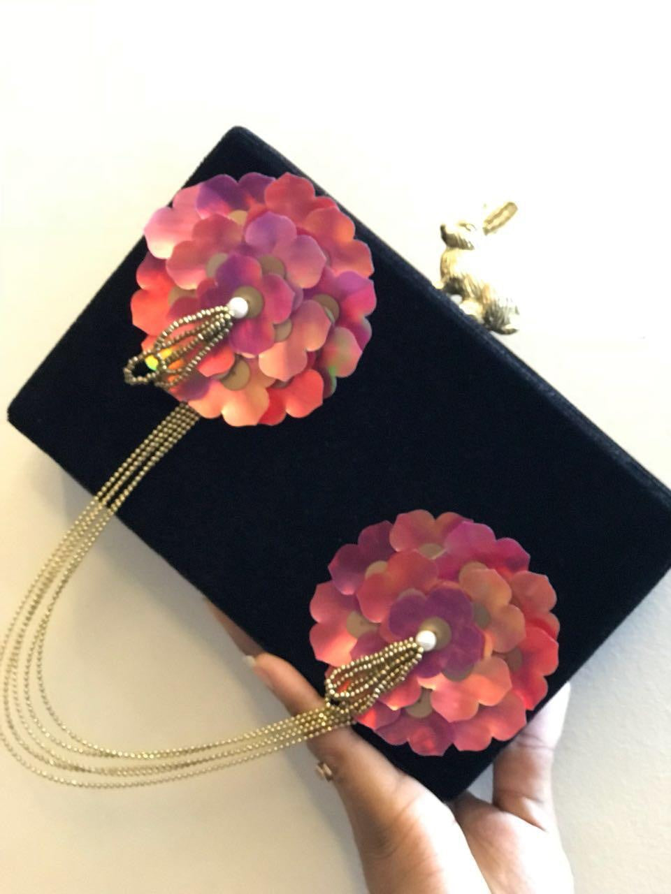 Flower Clutch - The Pink Bazaar