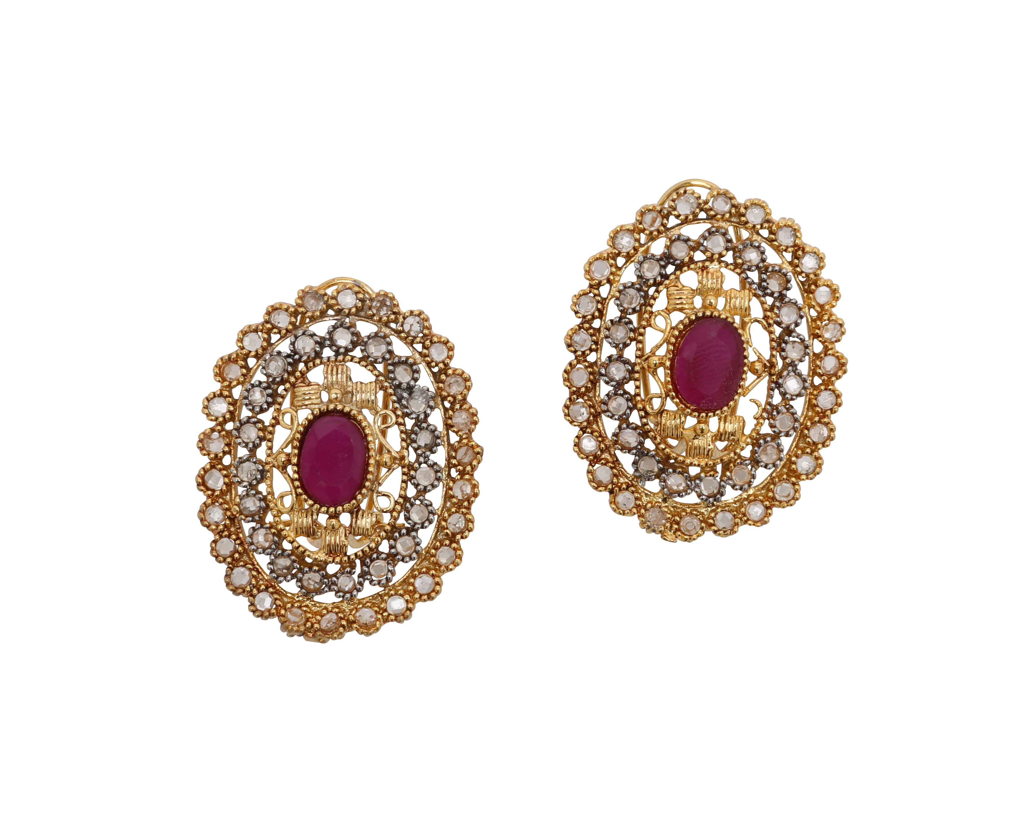 Simi Polki Studs - The Pink Bazaar