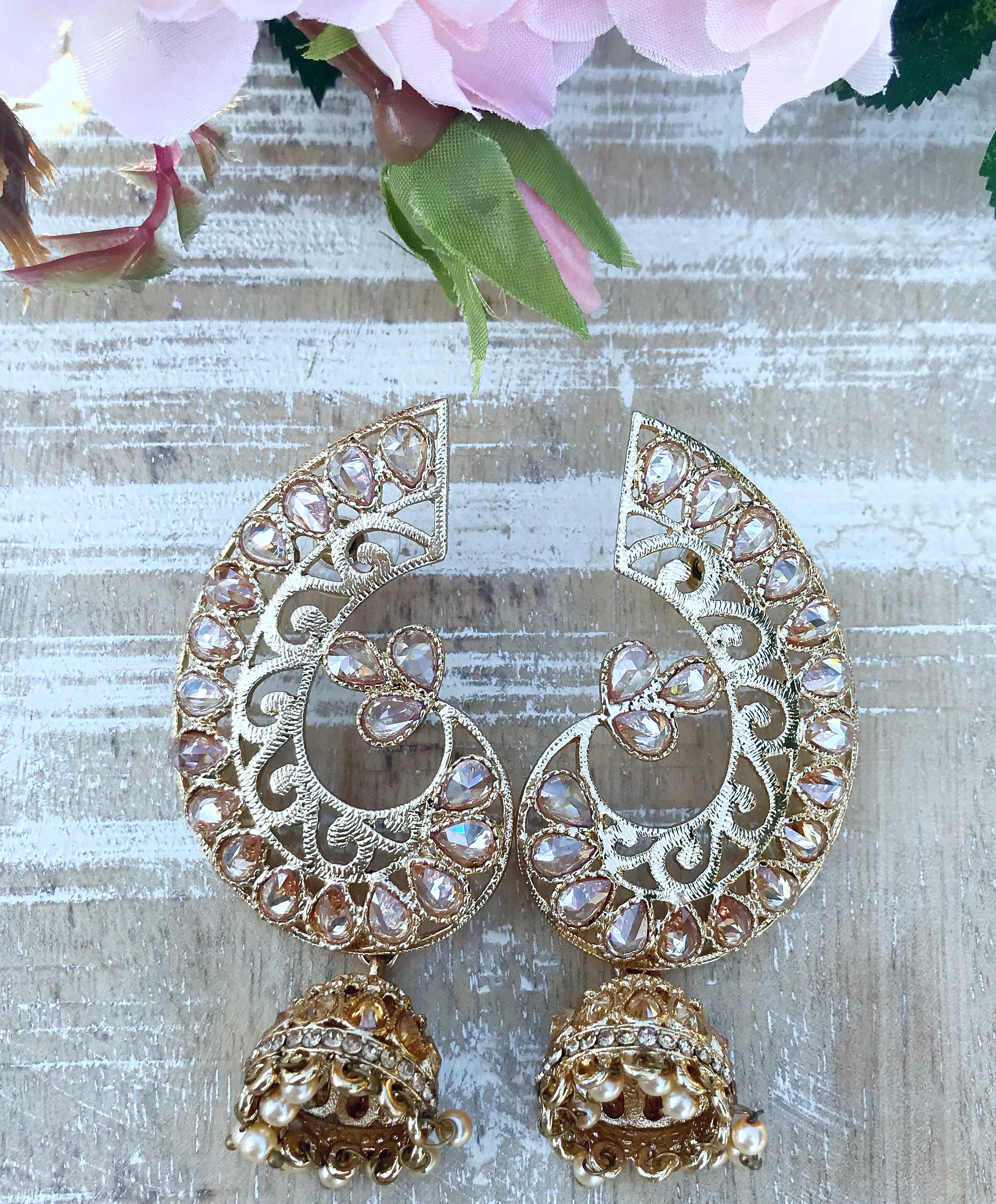 Mehndi Chand Earrings - The Pink Bazaar